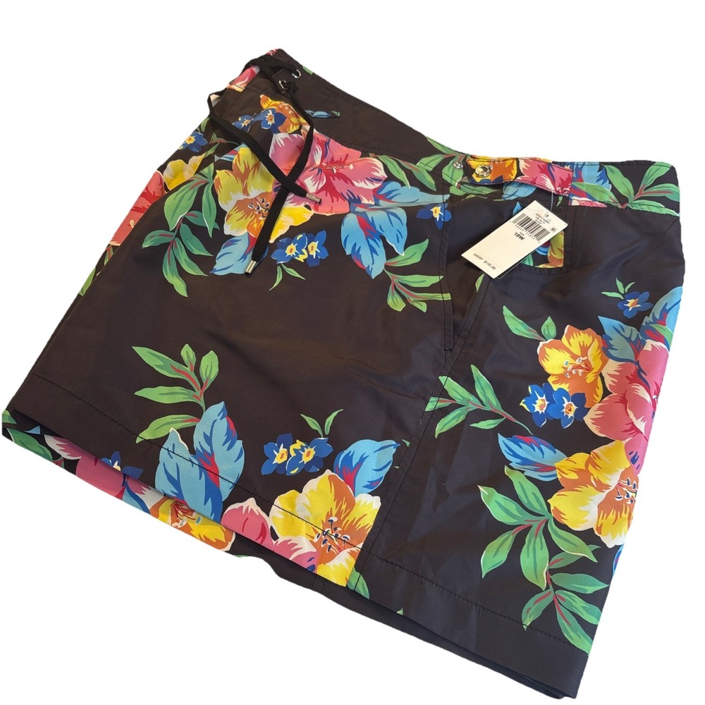 Lauren Ralph Lauren Polo Floral Board Shorts Womens‎ 18 Beach Holiday Adj Waist